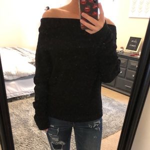 off the shoulder sweater